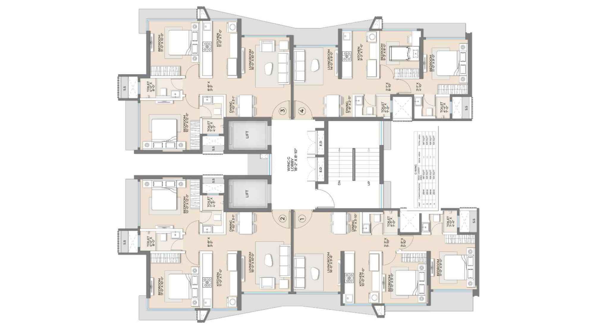 Arkade-Rare-Floor-Plan-Wing-G