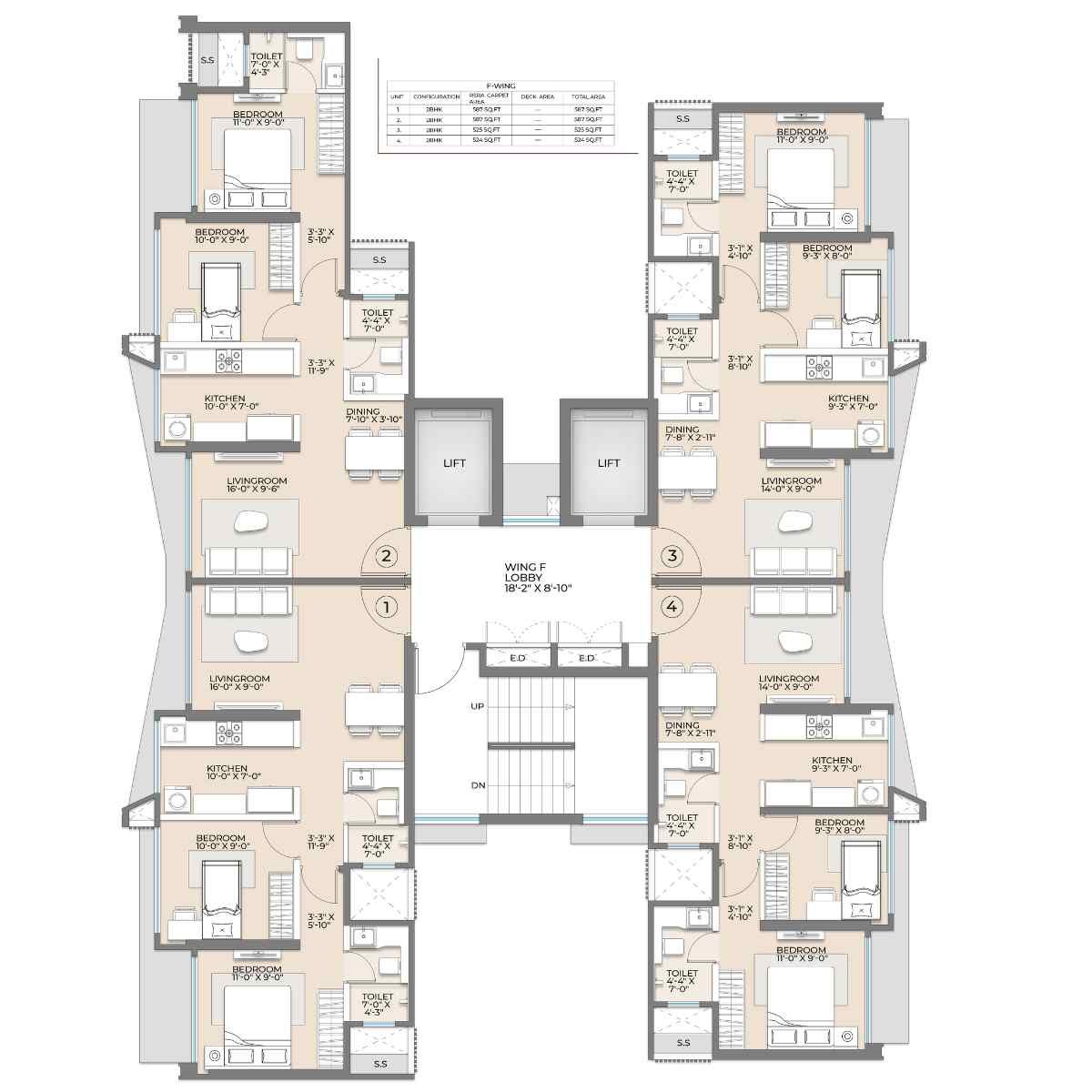 Arkade-Rare-Floor-Plan-Wing-F