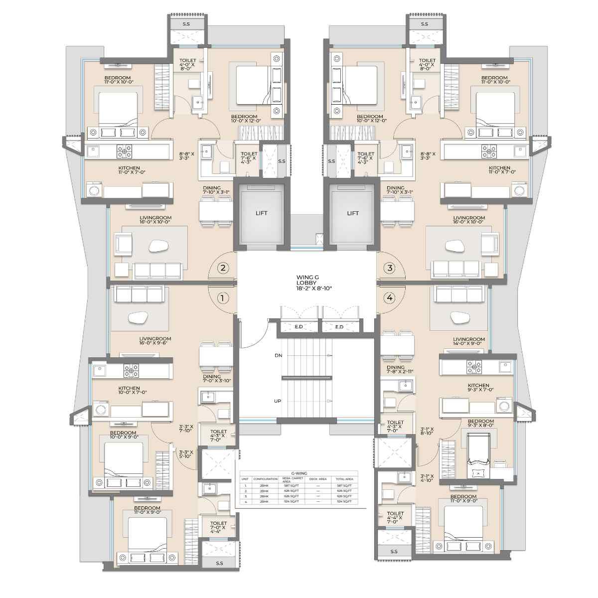 Arkade-Rare-Floor-Plan-Wing-G